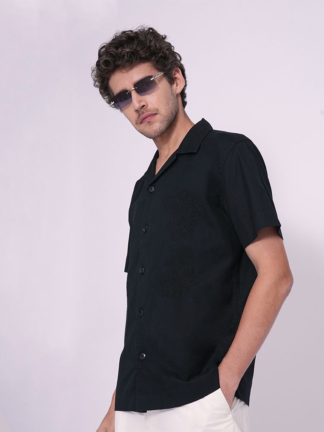 

SELECTED Men Opaque Casual Shirt, Black