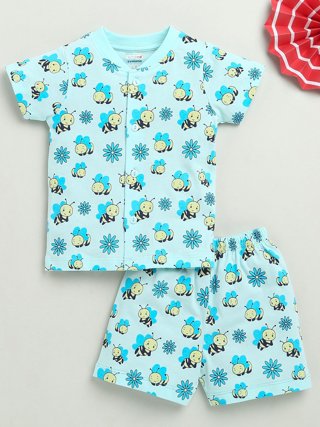 

BUMZEE Boys Printed Shorts, Blue
