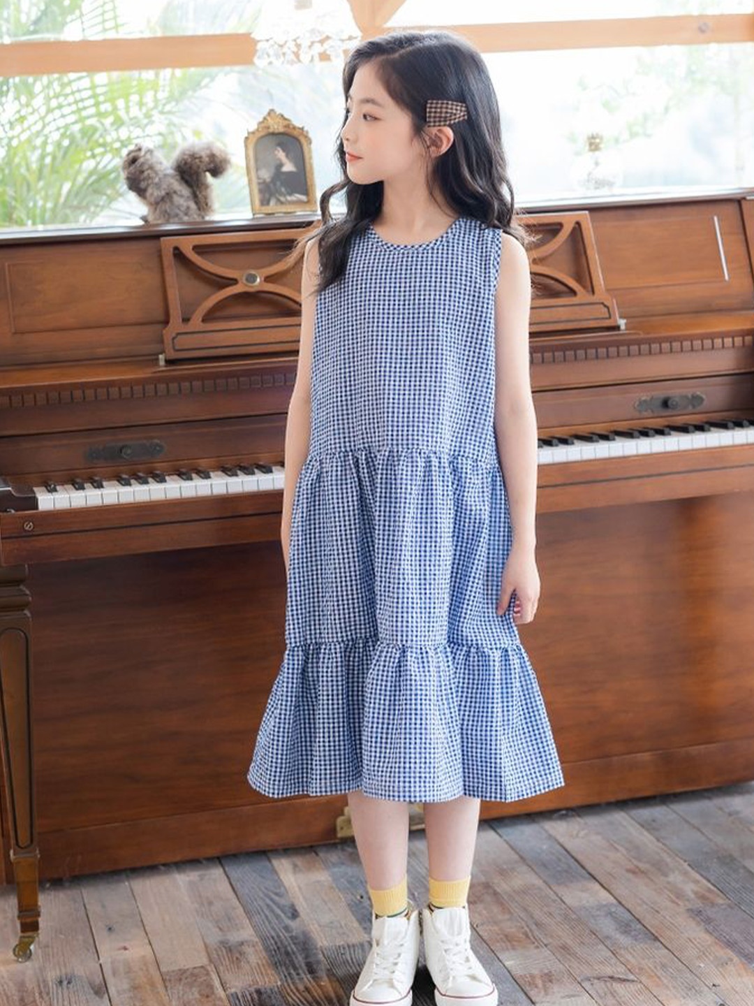 

LULU & SKY Striped A-Line Dress, Blue