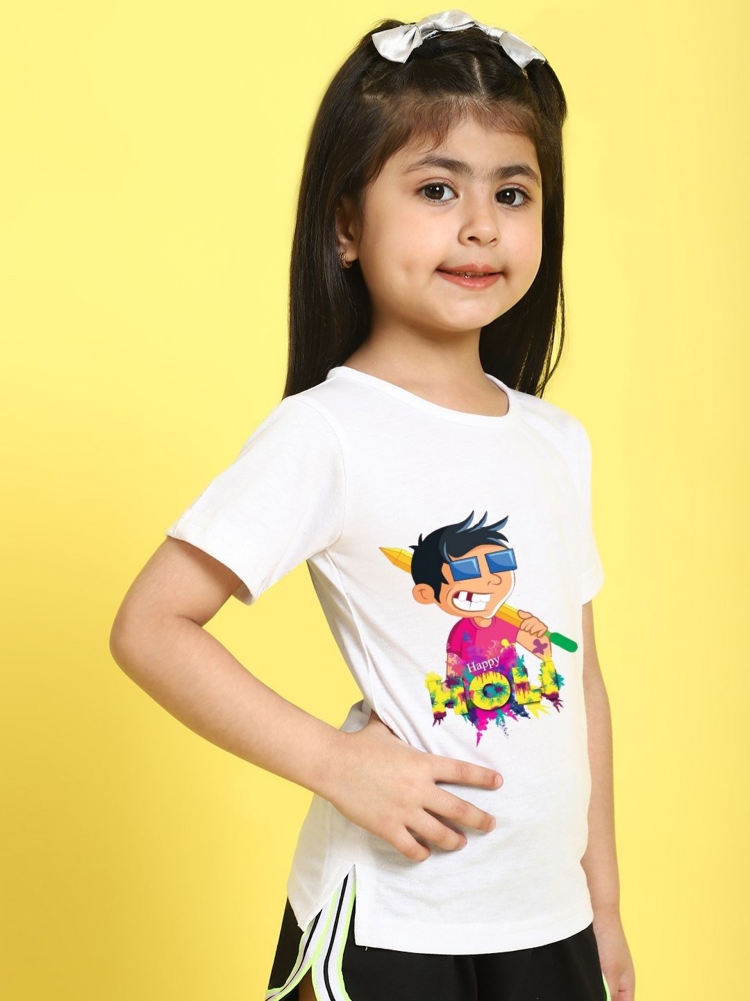 

MINI & MING Girls Cut Outs T-shirt, White