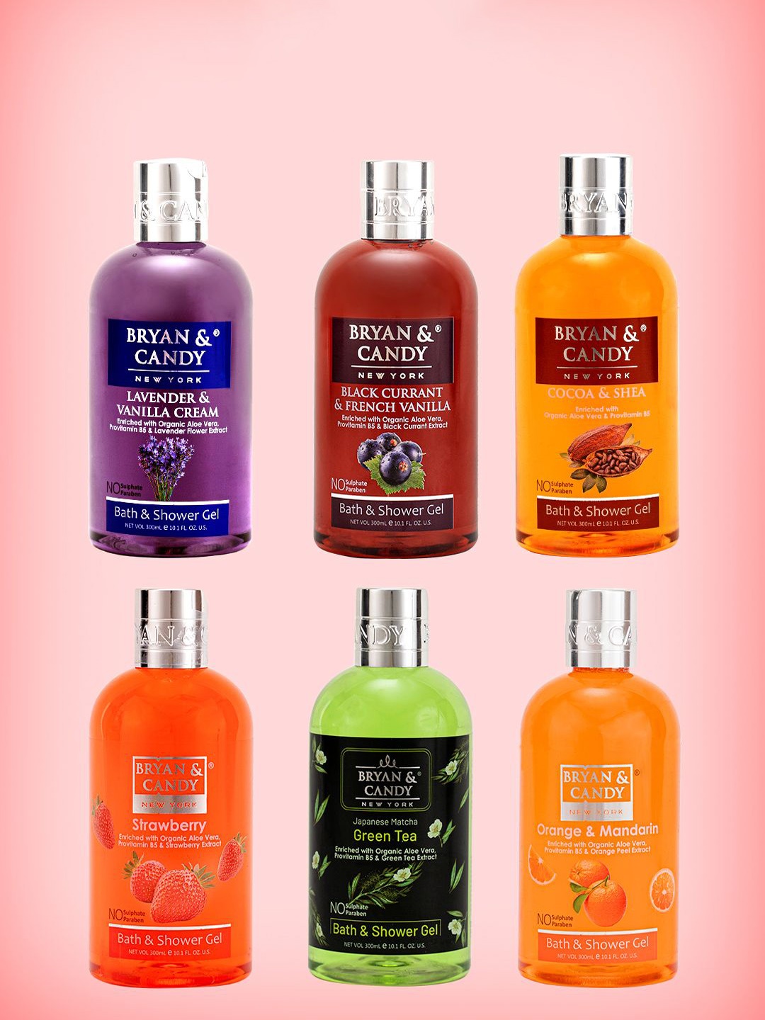 

BRYAN & CANDY NEW YORK Black Currant Shower Gel - 300 ml, Red