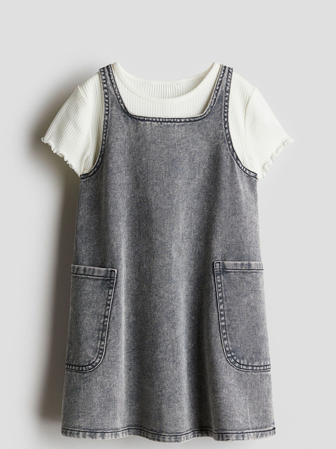 

H&M 2-Piece Dress And Top Set, Grey