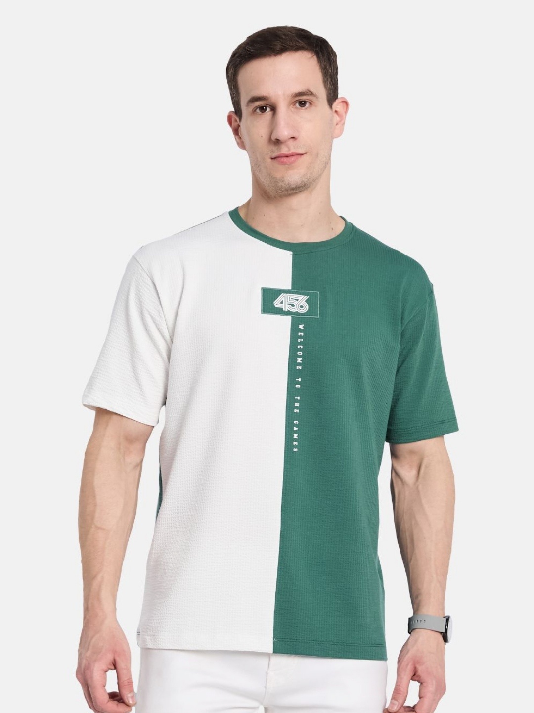 

Octave Men Colourblocked T-shirt, Green