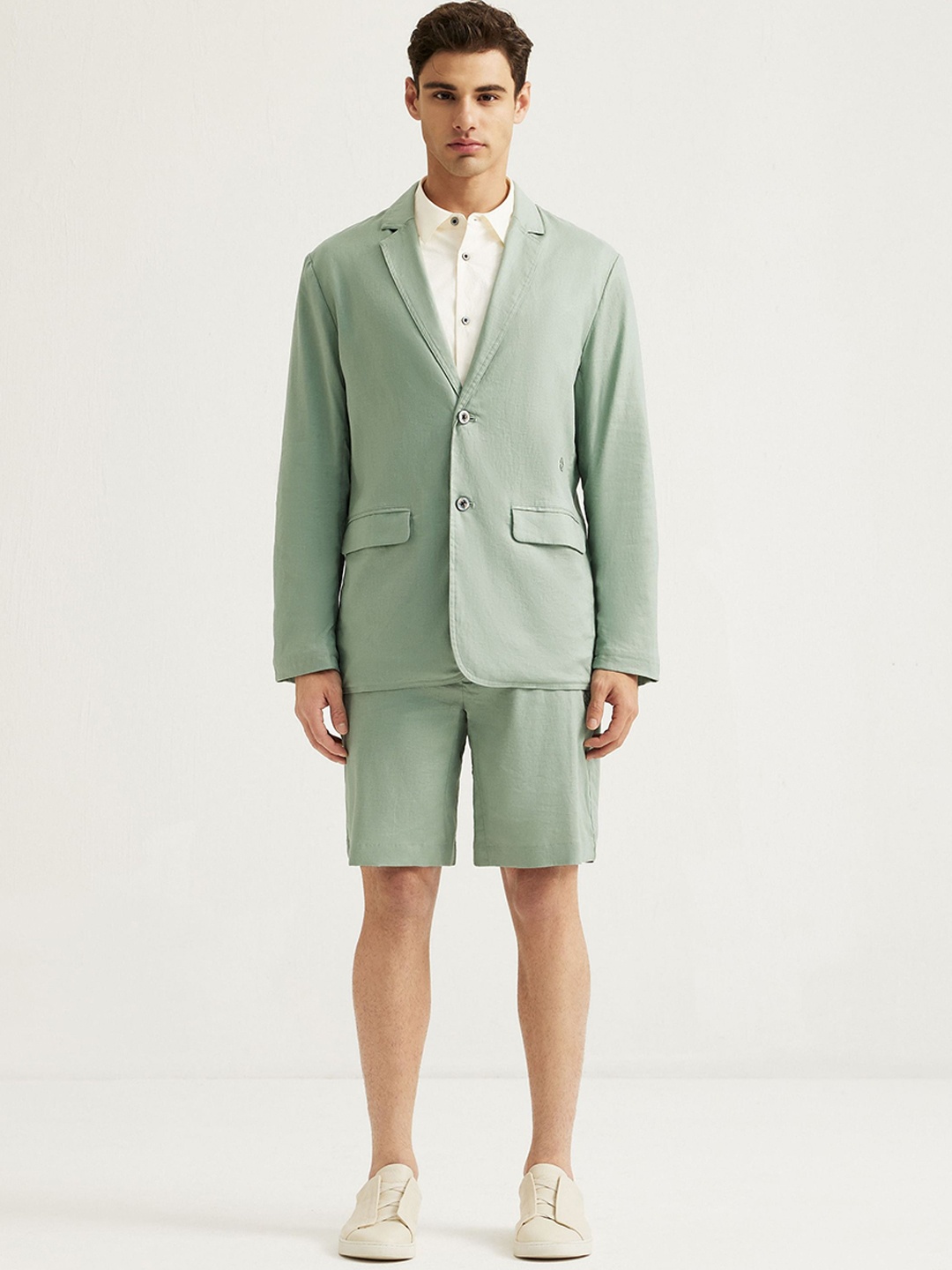 

Roam Everywhere Relaxed Fit Single-Breasted Blazer, Green
