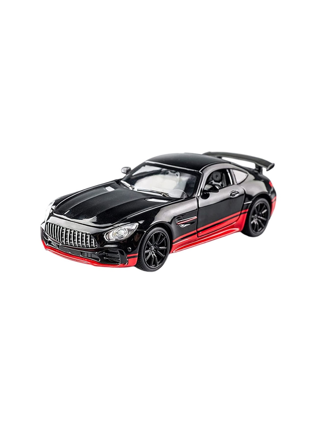 

DEZICON Kids AMG GTR Scale Model Light Sound Pull Back Car, Black