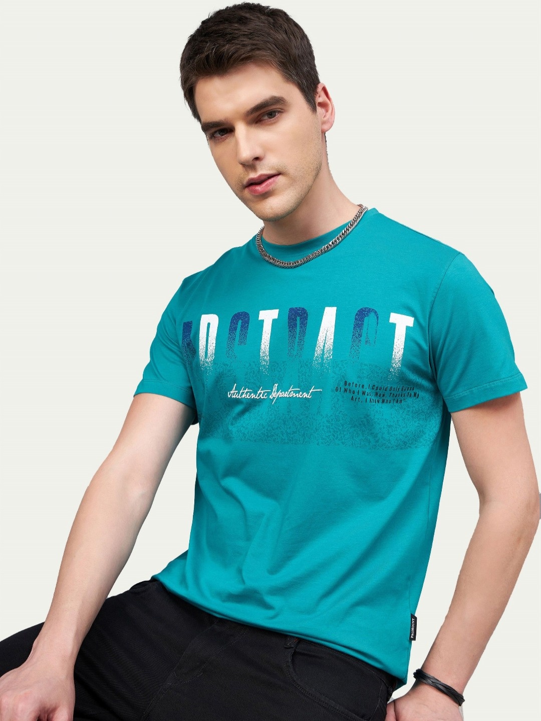 

Promount Men Printed Polo Collar Applique T-shirt, Green