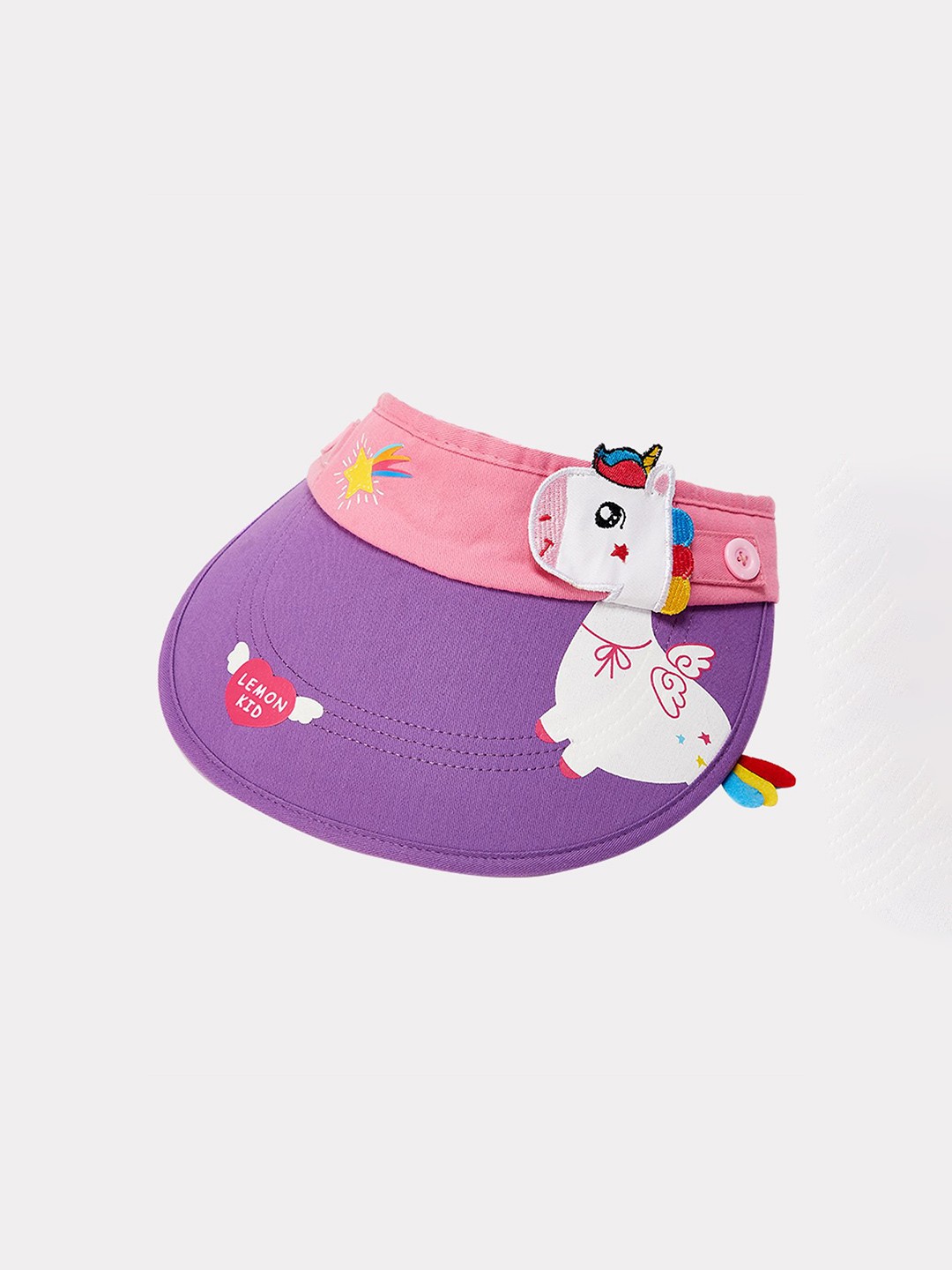 

Little Surprise Box LLP Unisex Kids Printed Visor Cap, Purple