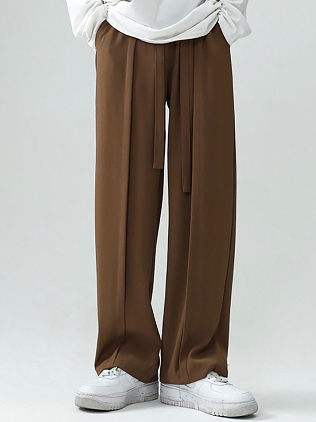 

StyleCast x Revolte Men Easy Wash Trousers, Brown