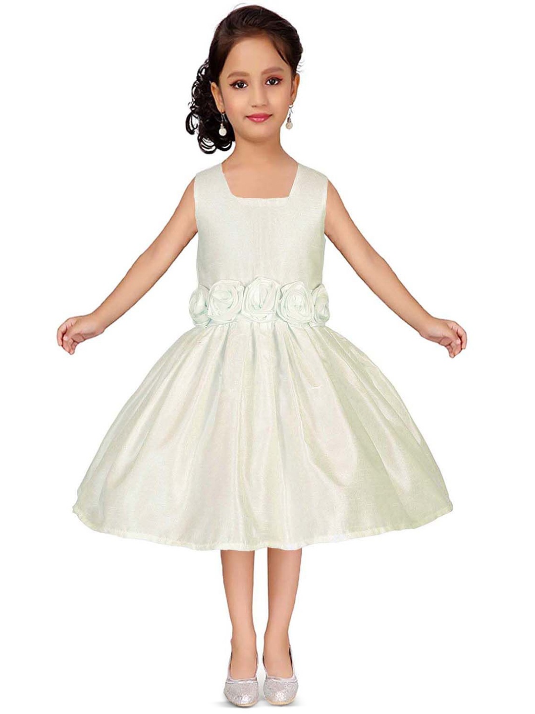 

Wow Princess Satin A-Line Dress, Off white