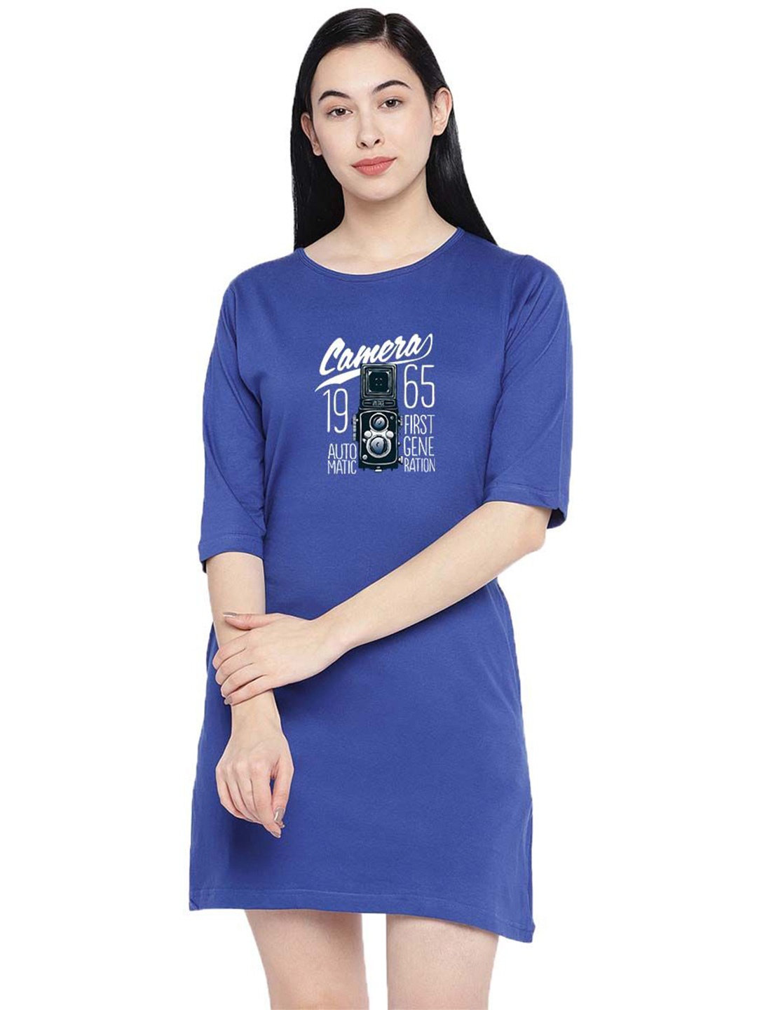 

Moda Rapido Print T-shirt Dress, Blue