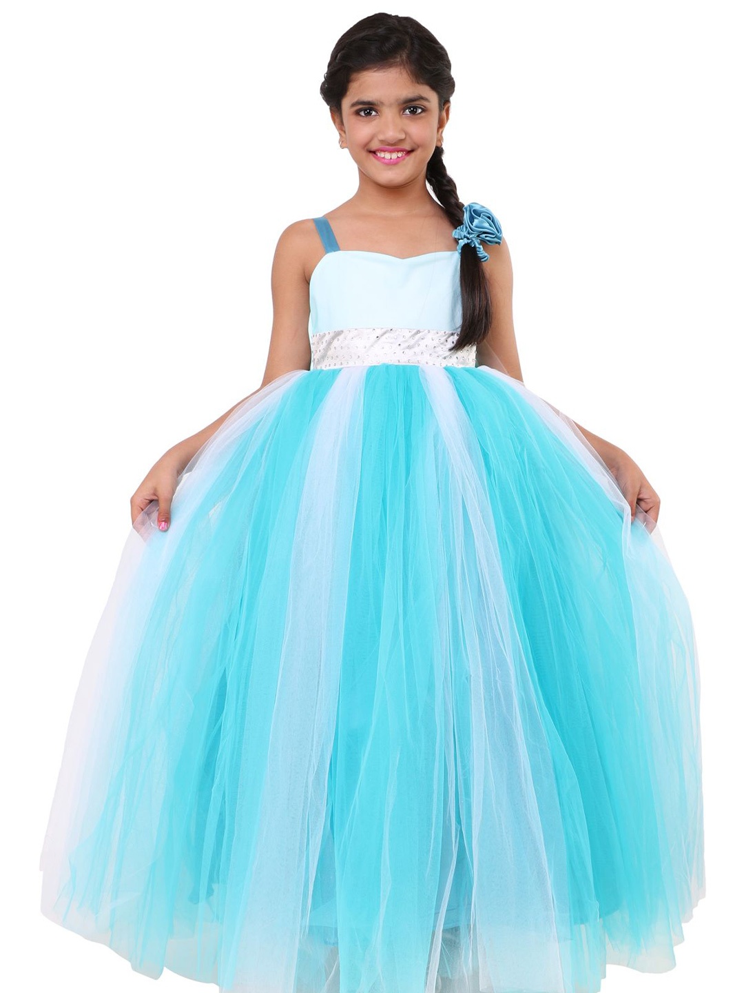 

Wow Princess Net A-Line Maxi Dress, Turquoise blue