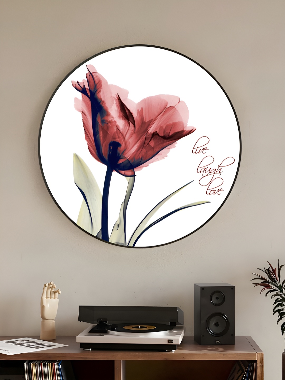 

Myntra Elegant Homes Red & White 1 Piece Wood Floral and Botanical Wall Paintings
