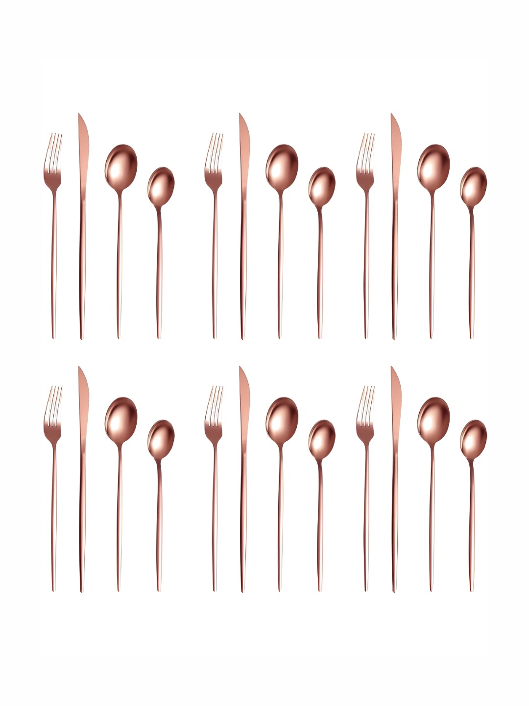 

YELONA 20-Piece Rosegold Silverware Flatware Cutlery Set, Rose gold