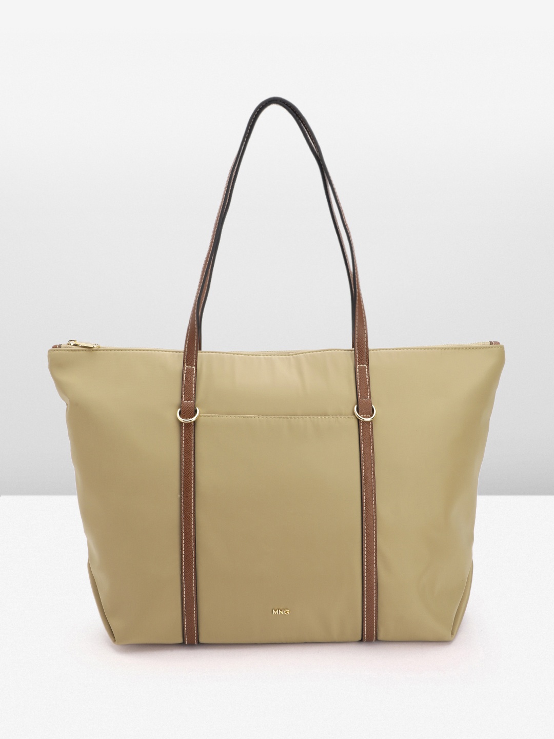 

MANGO Shopper Tote Bag, Beige