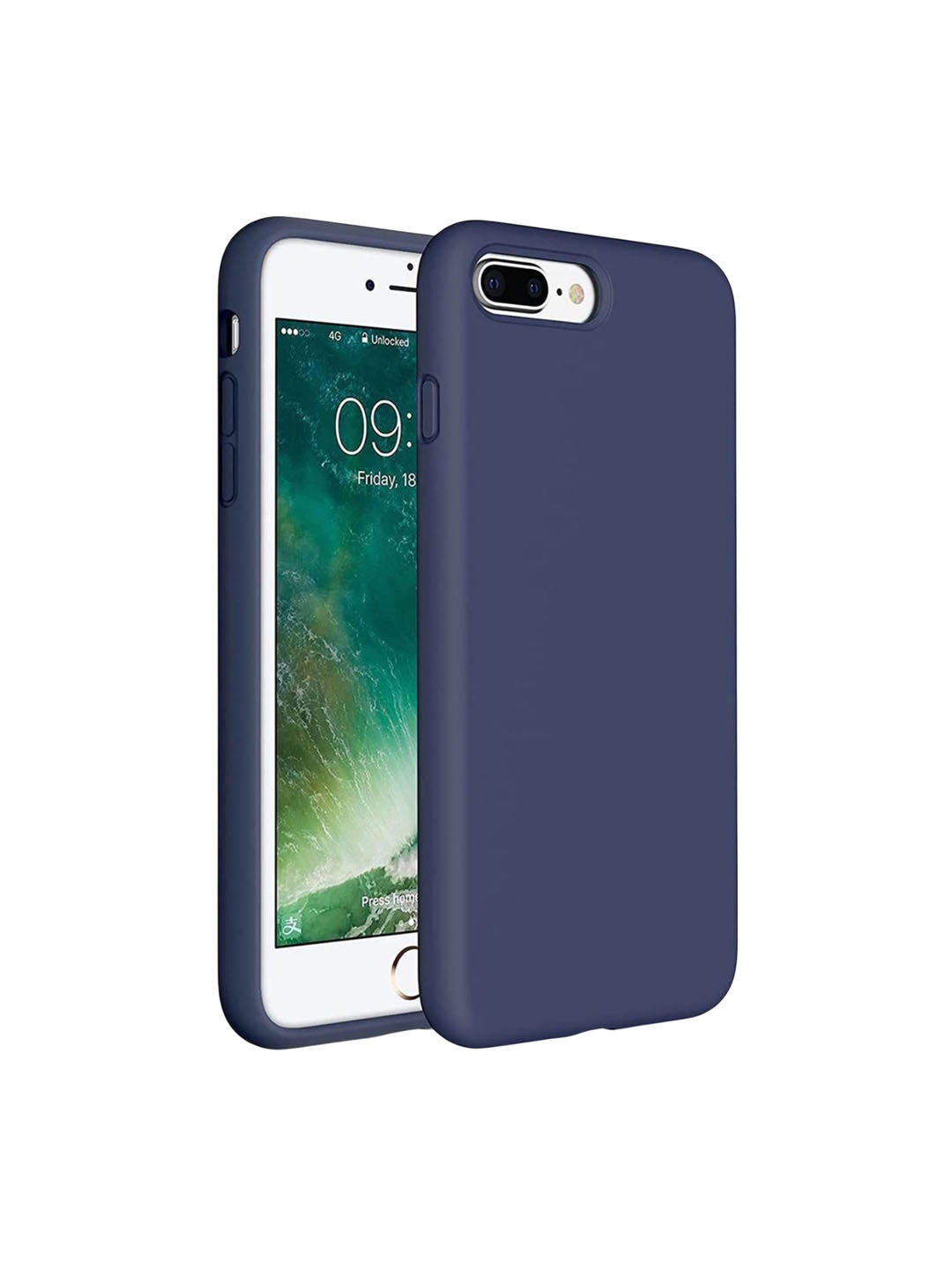 

LIRAMARK Solid Printed iPhone 8 plus Back Case Mobile Accessories, Navy blue