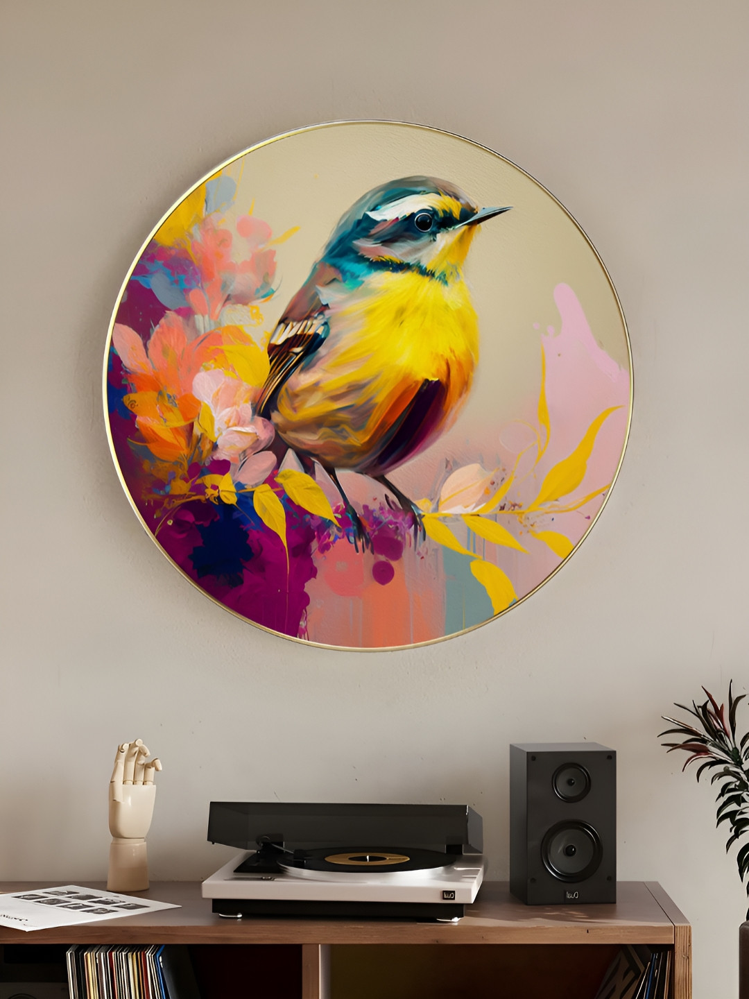 

Myntra Elegant Homes Yellow & Blue 1 Piece Wood Birds and Animals Wall Paintings