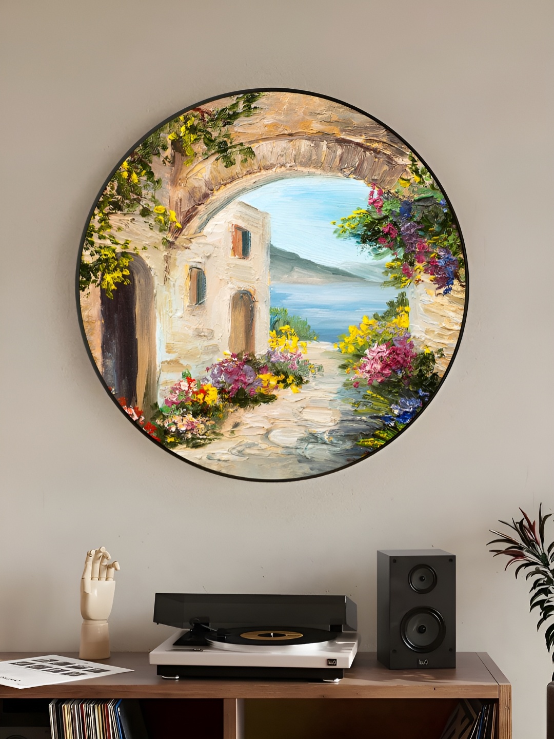 

Myntra Elegant Homes Yellow & Blue 1 Piece Wood Other Wall Paintings