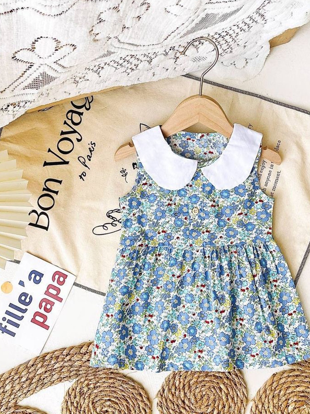 

LULU & SKY Print Peplum Dress, Blue