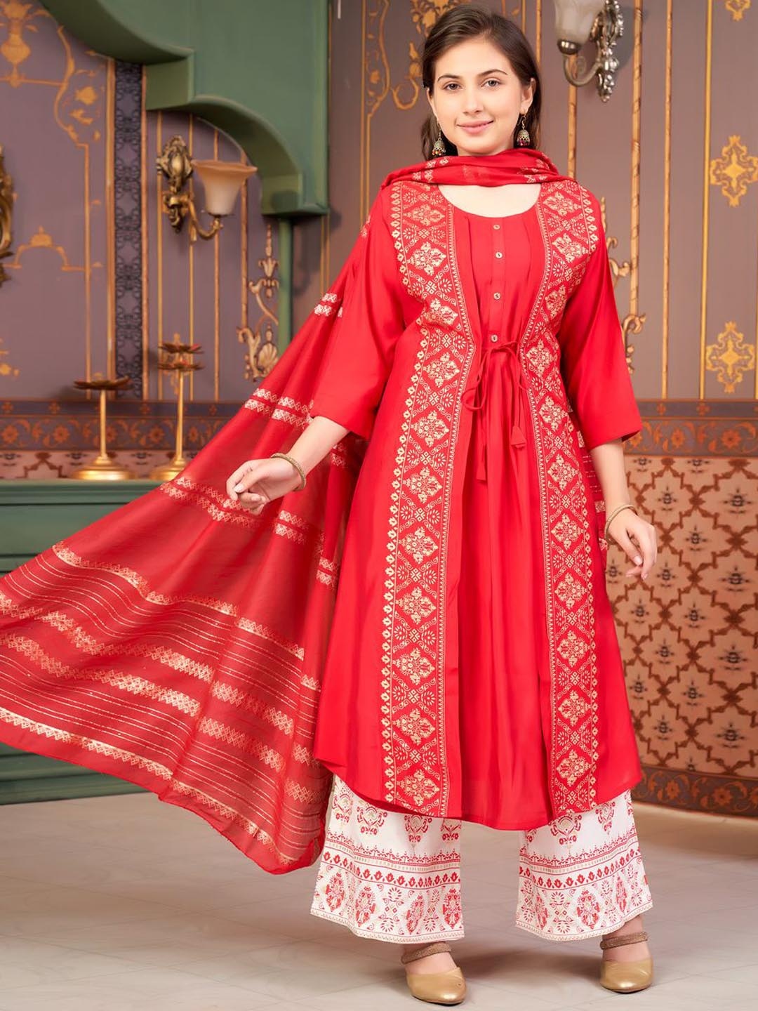 

Aarika Girls Kurta, Red