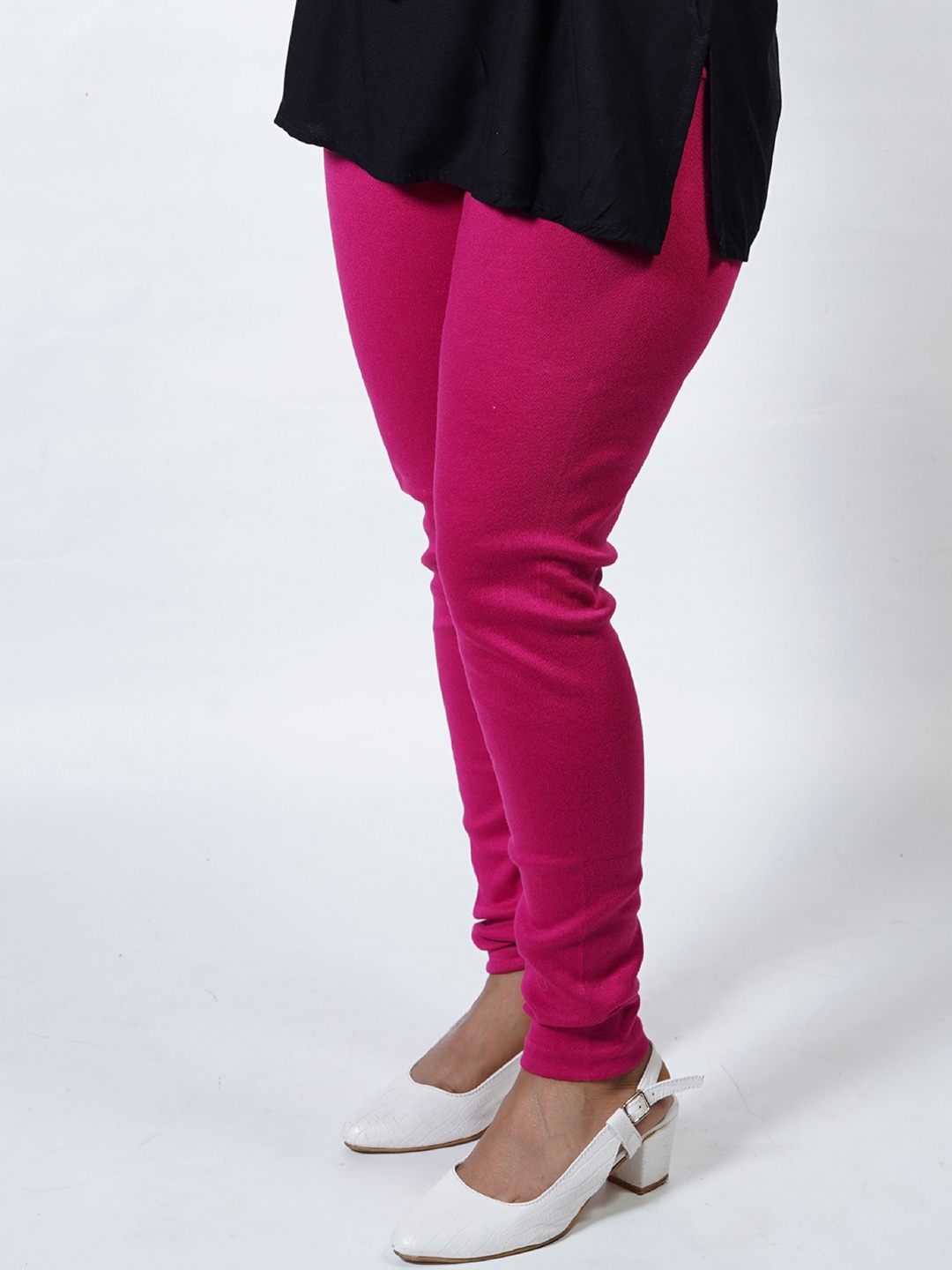 

URBAN KANYA Mid-Rise Churidar-Length Leggings, Pink