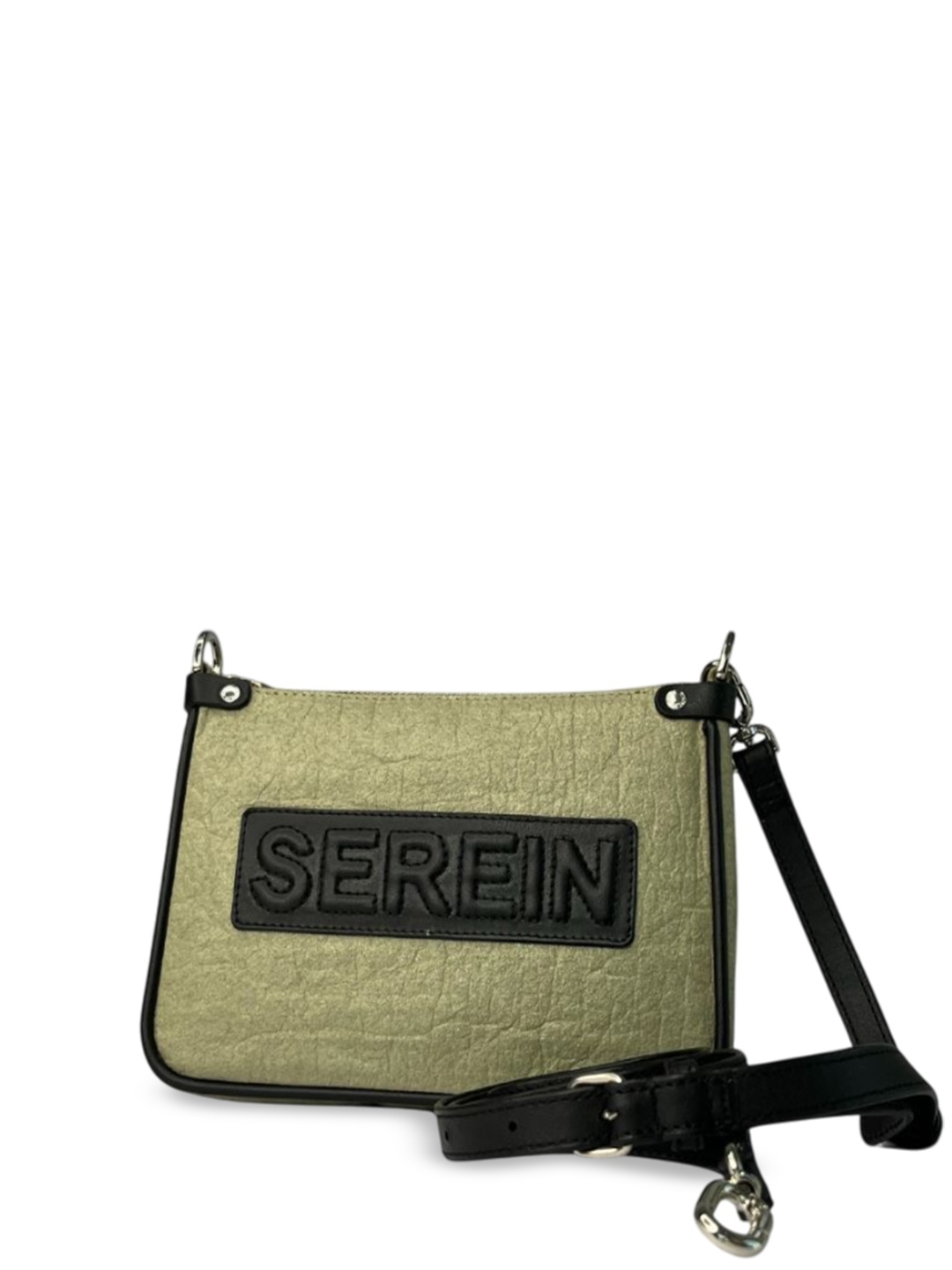 

SEREIN Embellished Swagger Vegan Sling Bag, Green