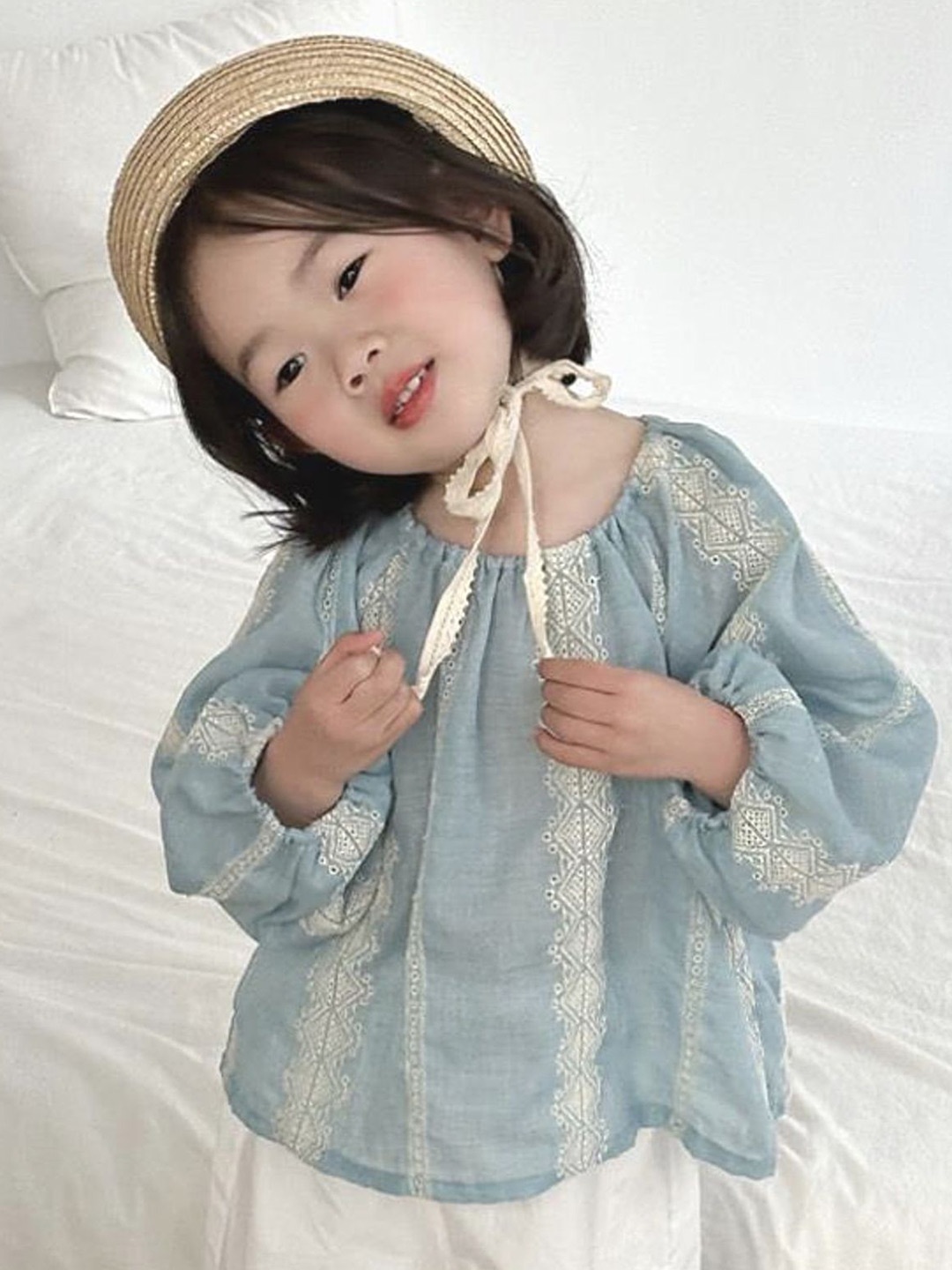 

LULU & SKY Cotton Top, Blue