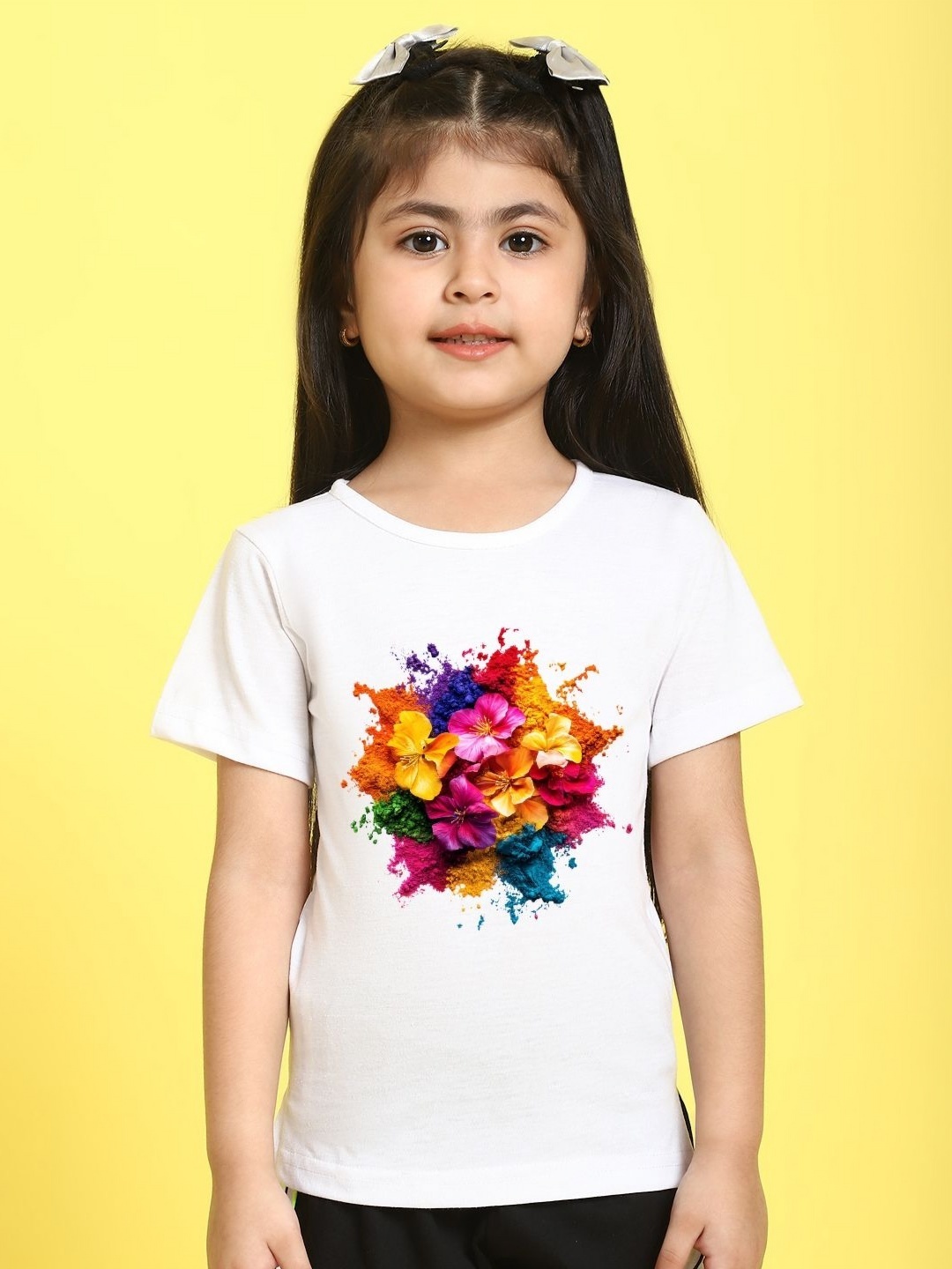 

MINI & MING Girls Cut Outs T-shirt, White