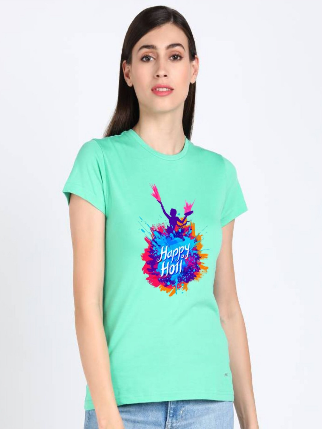 

Shiv traders collection Women Printed T-shirt, Green