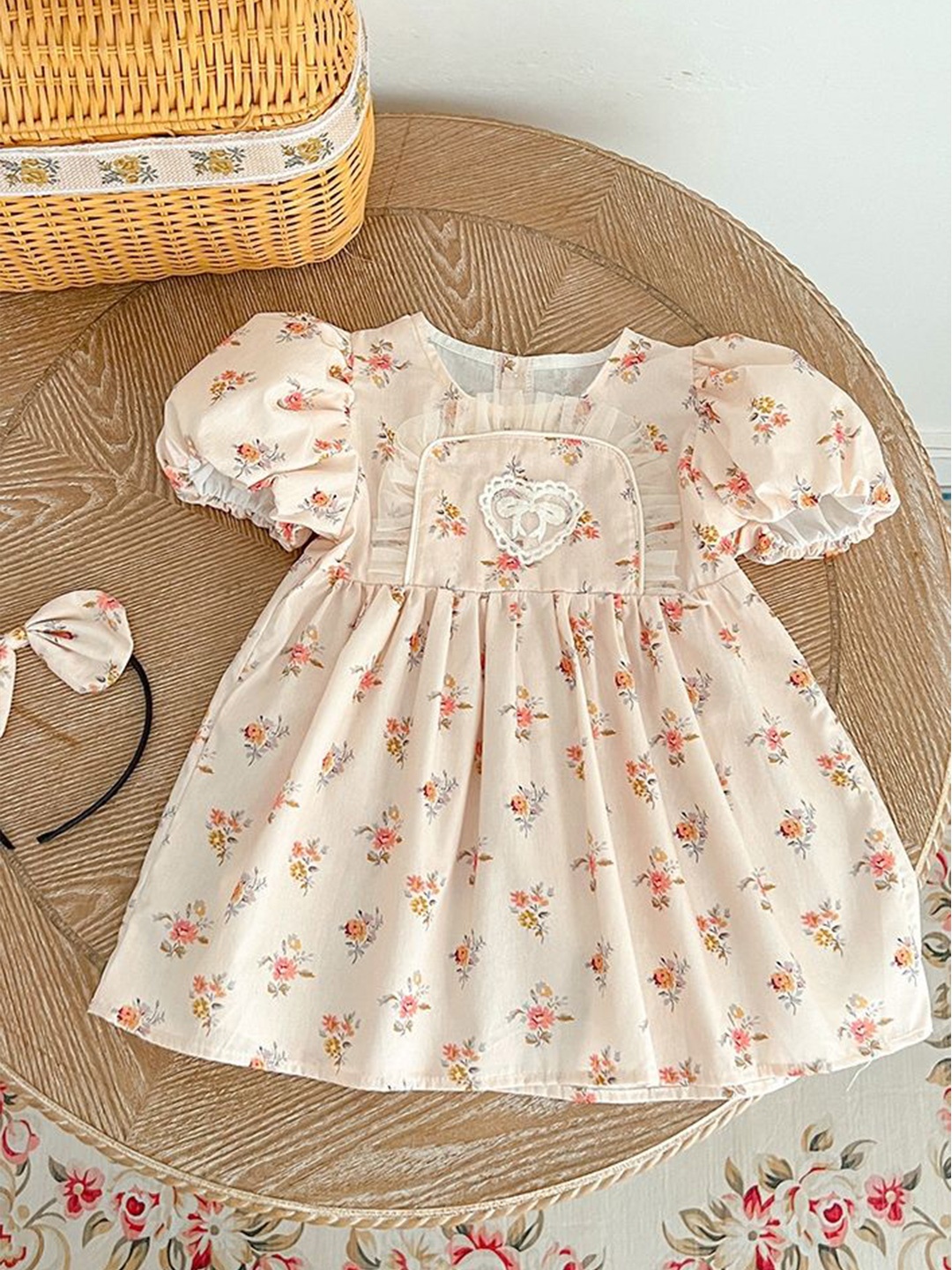 

LULU & SKY Floral Print Fit & Flare Dress, Pink
