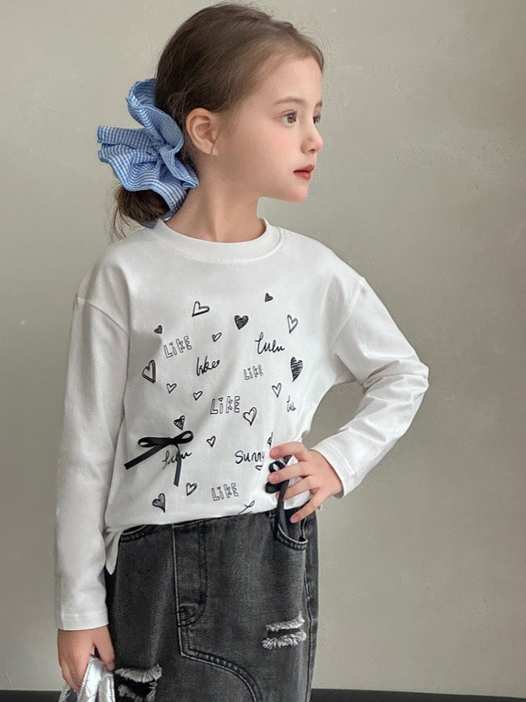 

LULU & SKY Girls Applique T-shirt, White