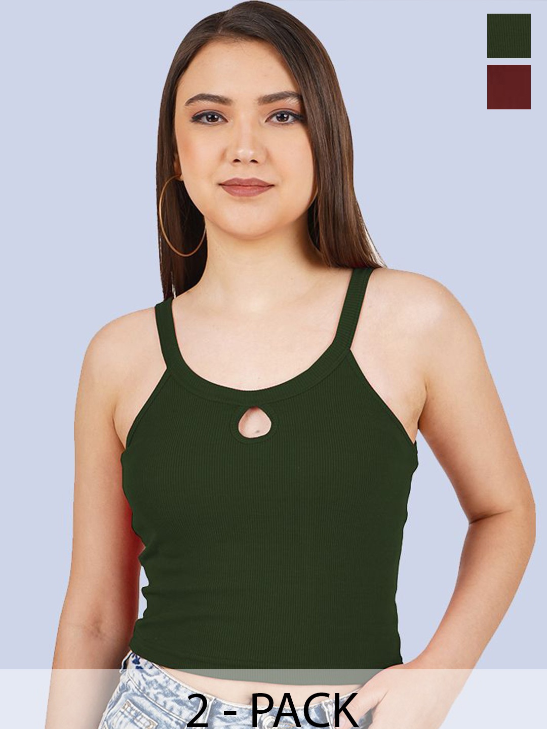 

Mast & Harbour Cotton Crop Top, Multi