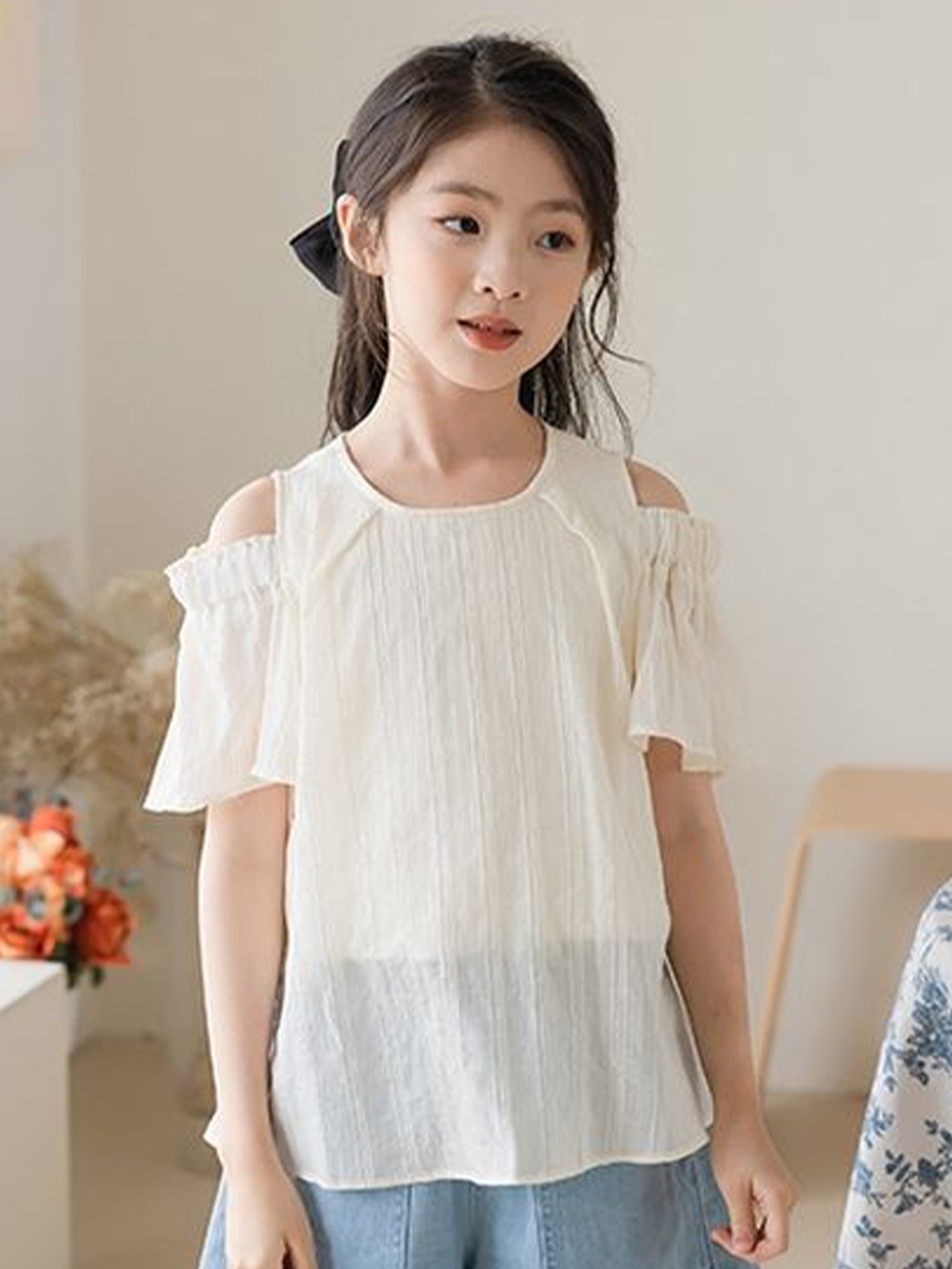 

LULU & SKY Cotton Top, Beige