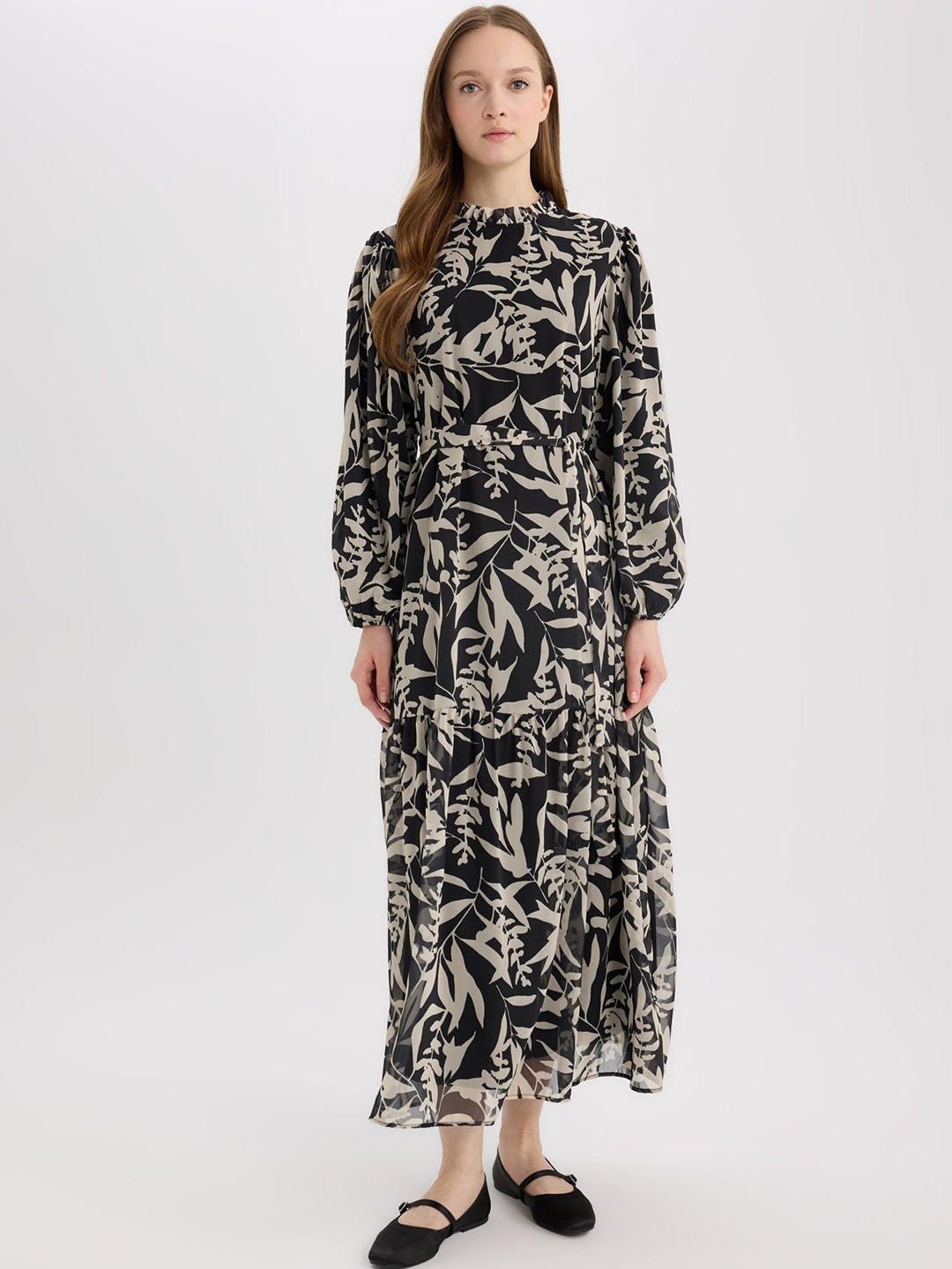 

DeFacto Floral Print Maxi Dress, Na