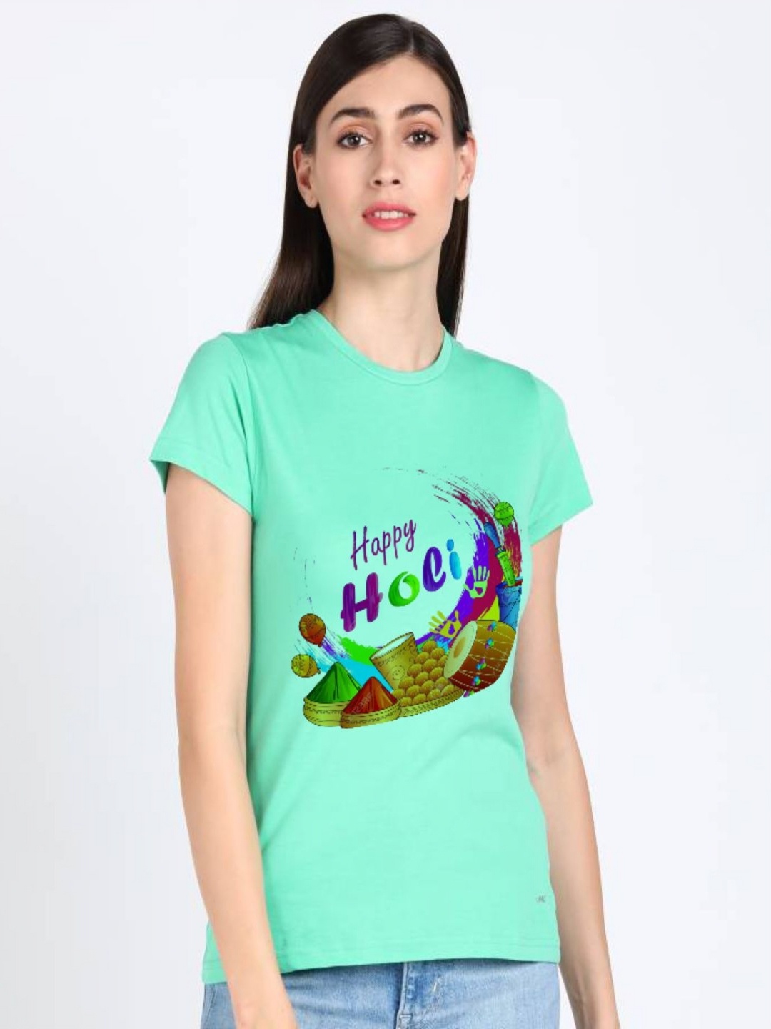 

Shiv traders collection Women Printed T-shirt, Green