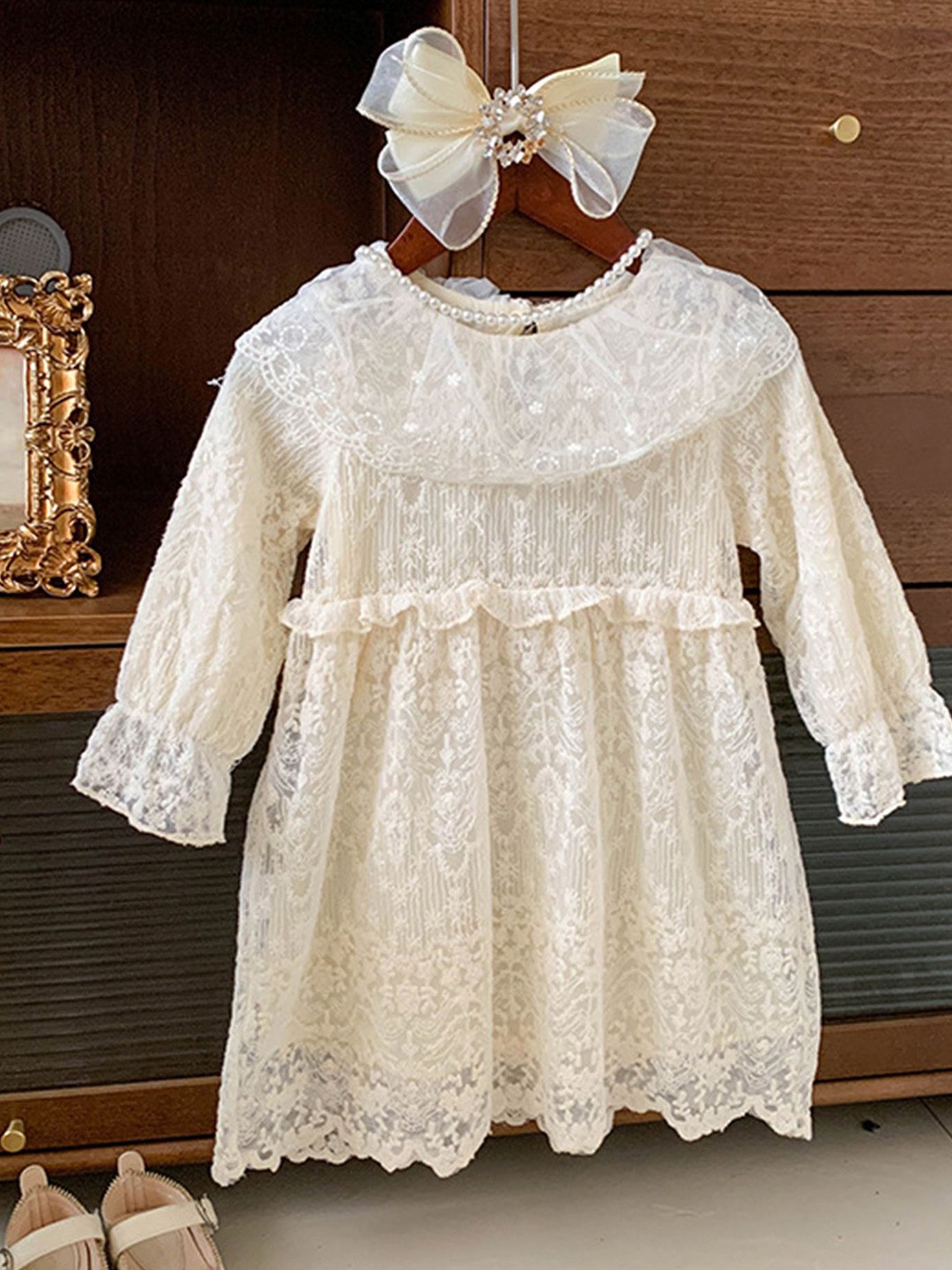 

LULU & SKY Fit & Flare Dress, Off white