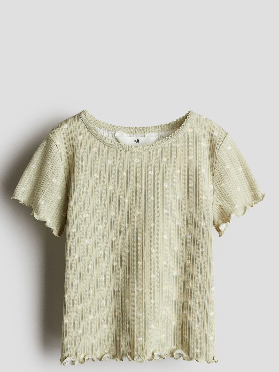 

H&M Pointelle Top, Green