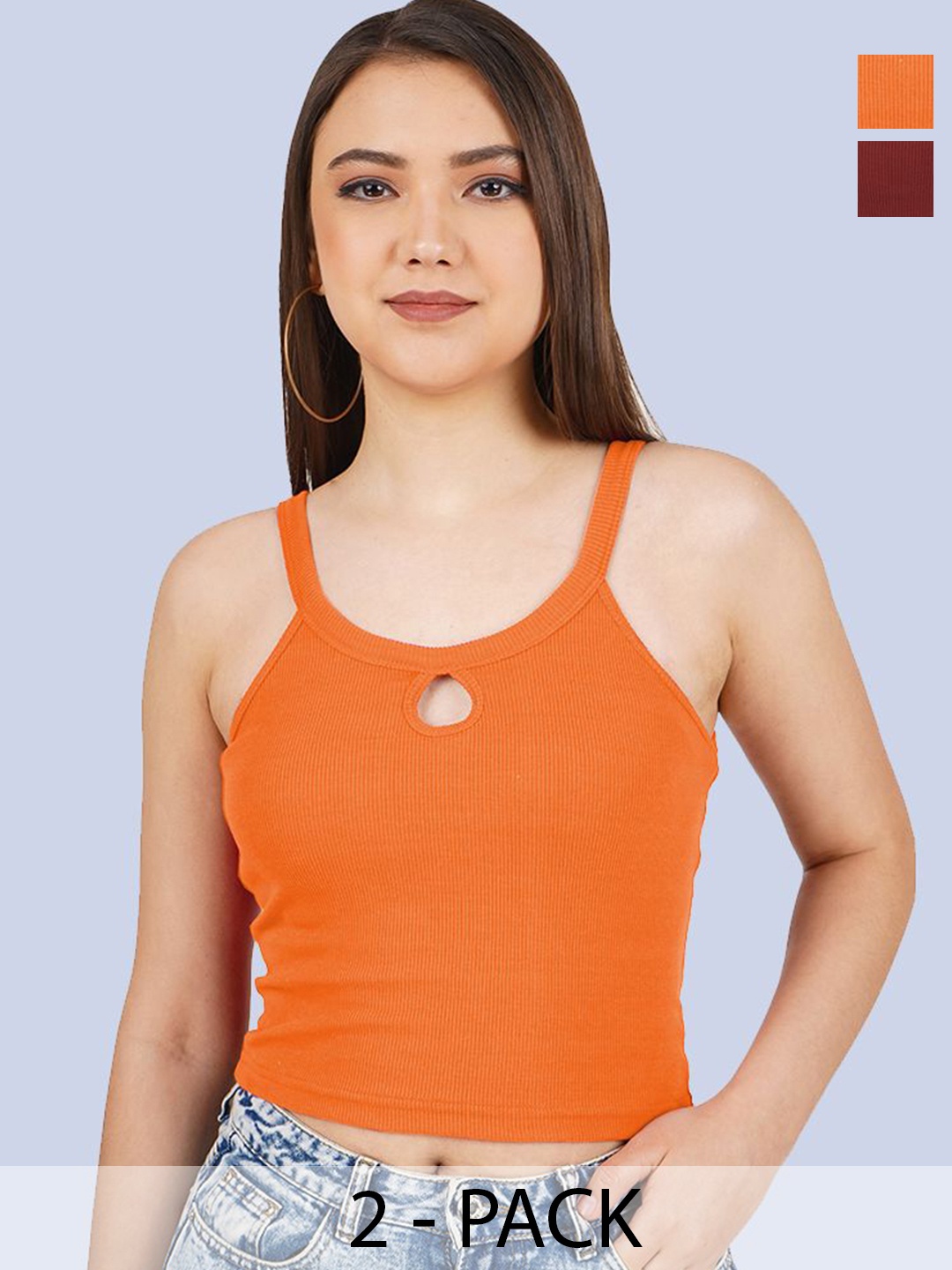 

Mast & Harbour Cotton Crop Top, Multi