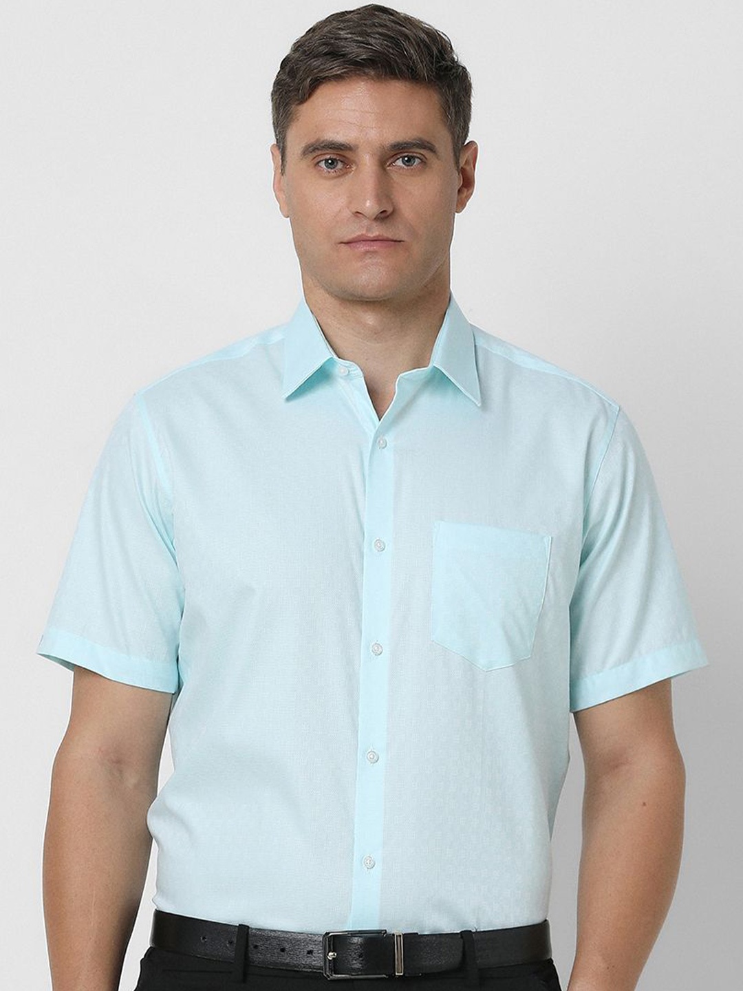 

Van Heusen Men Opaque Formal Shirt, Blue