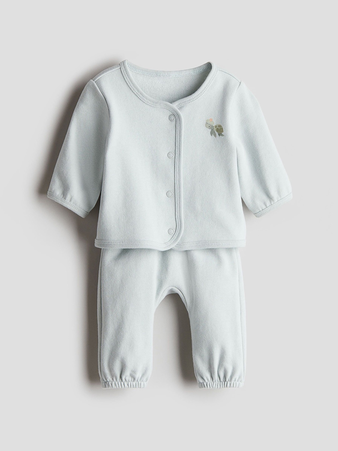 

H&M 2-Piece Cardigan And Joggers Set, Blue