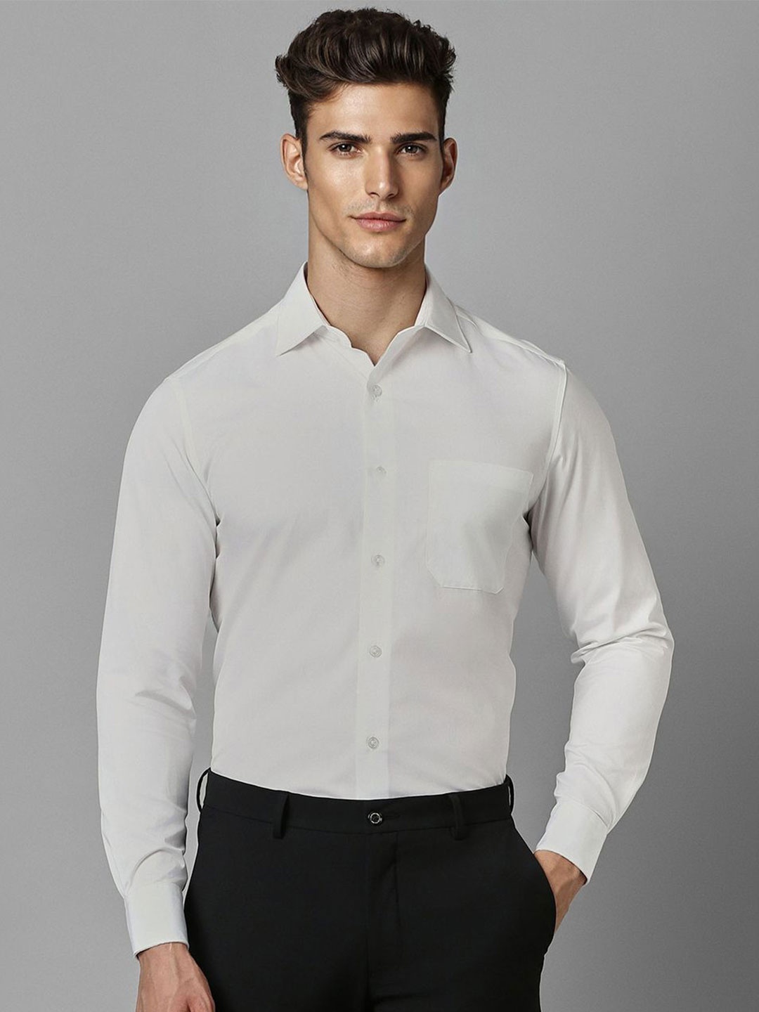 

Louis Philippe Men Opaque Formal Shirt, White