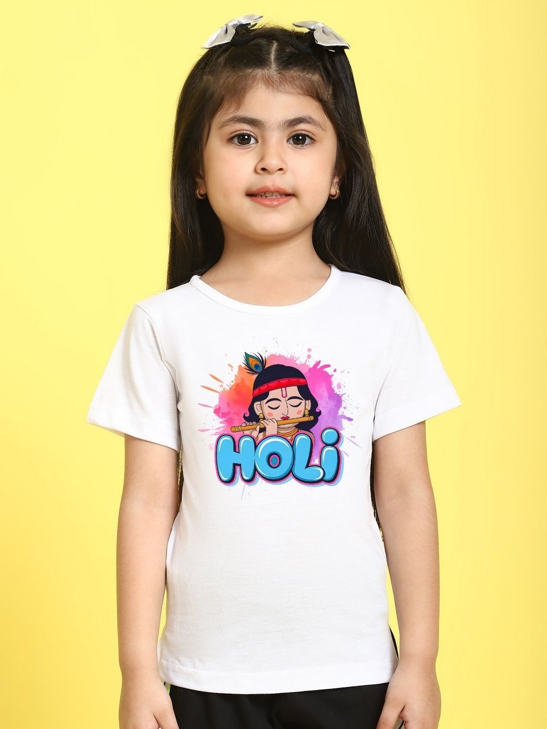 

MINI & MING Girls Cut Outs T-shirt, White