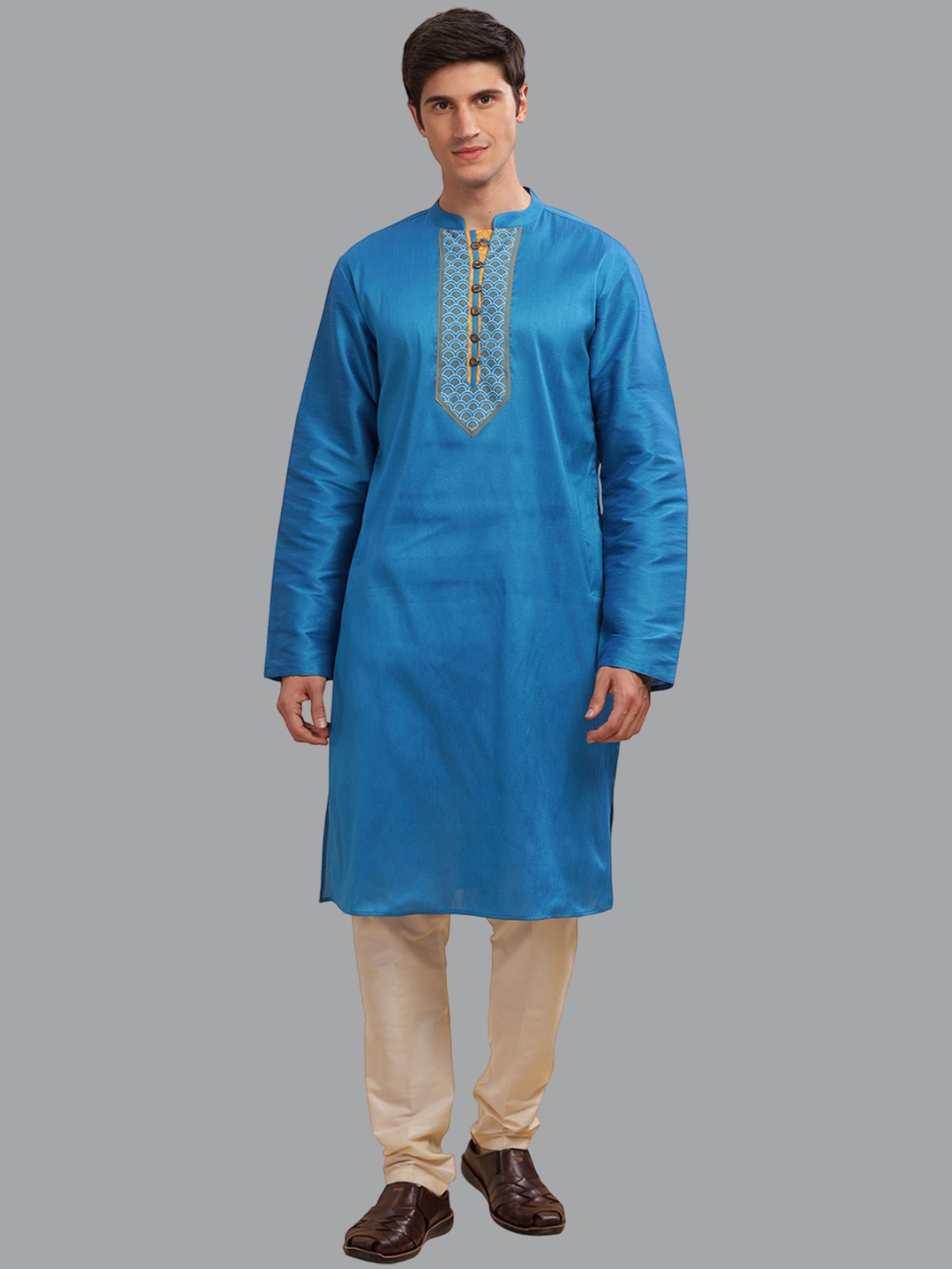 

Arch element Men Flared Sleeves Kurta, Blue