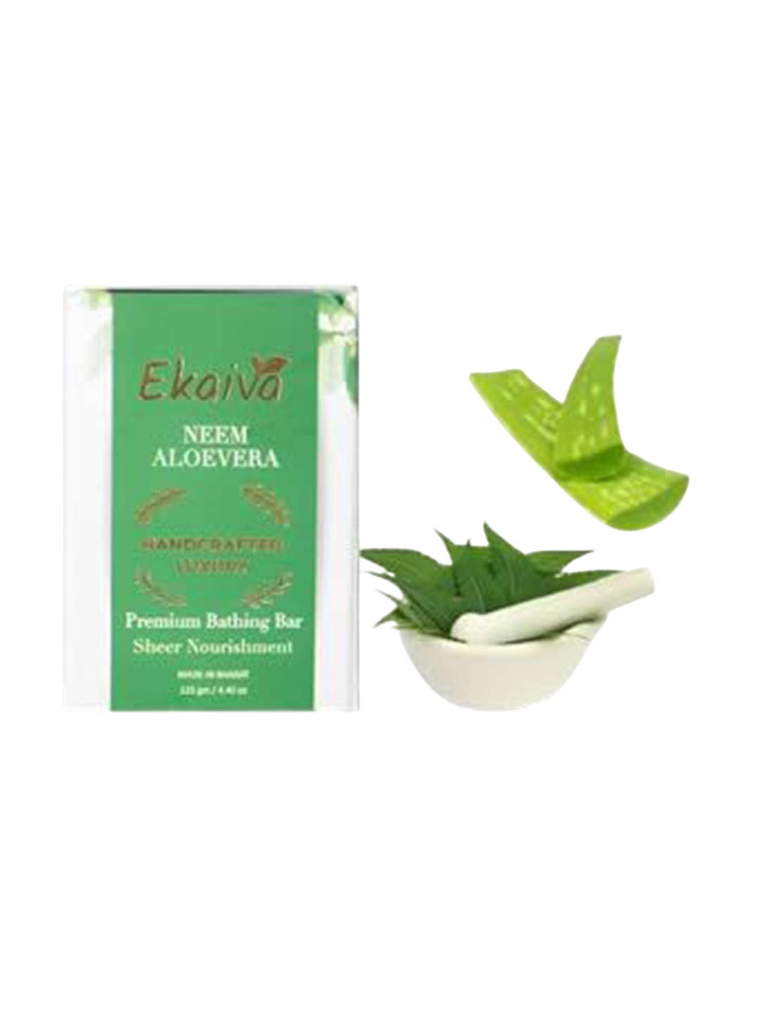 

Ekaiva Organics Neem & Aloe Vera Premium Bathing Bar - 125 g, White
