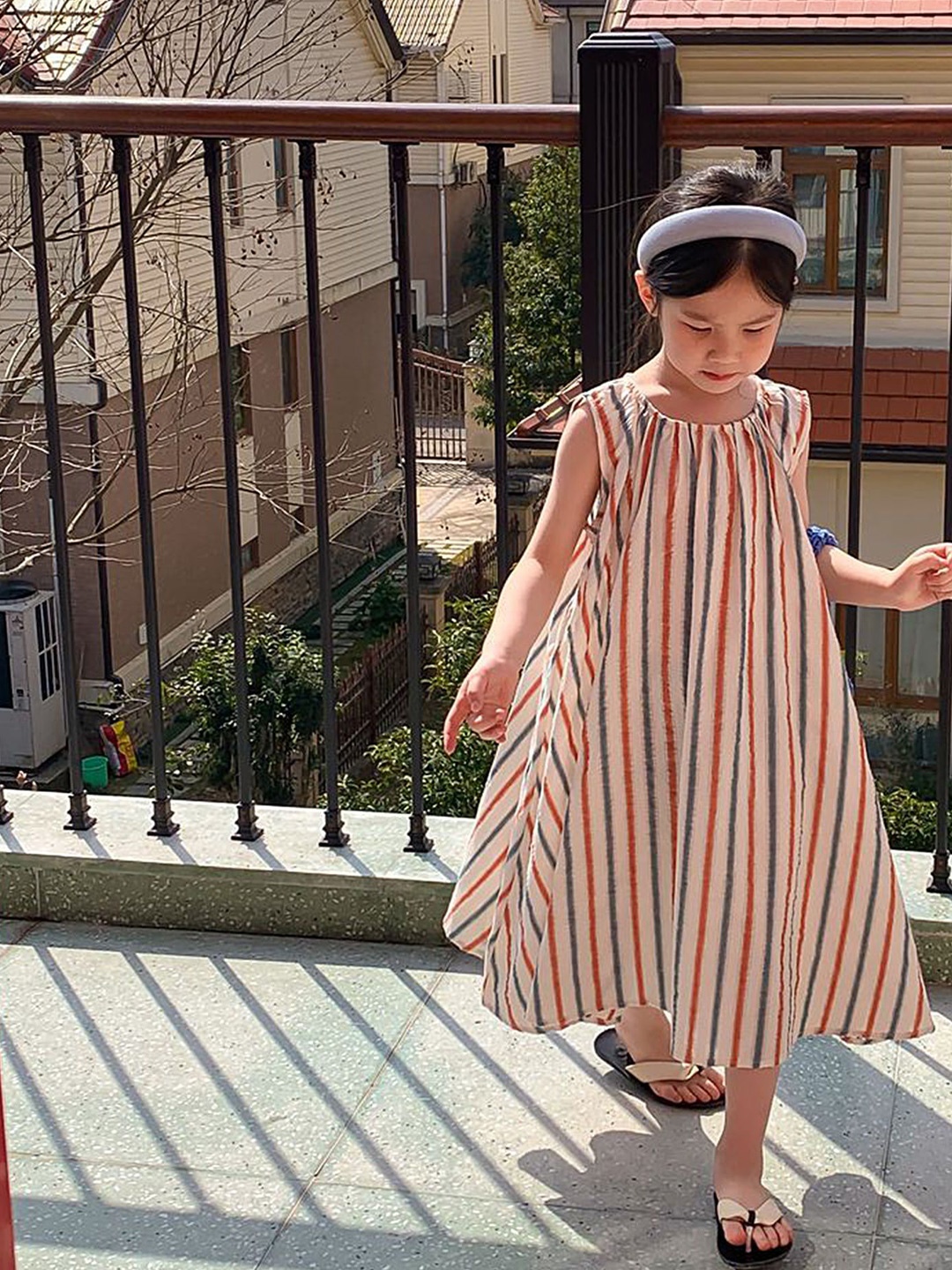 

LULU & SKY Striped A-Line Dress, Multi
