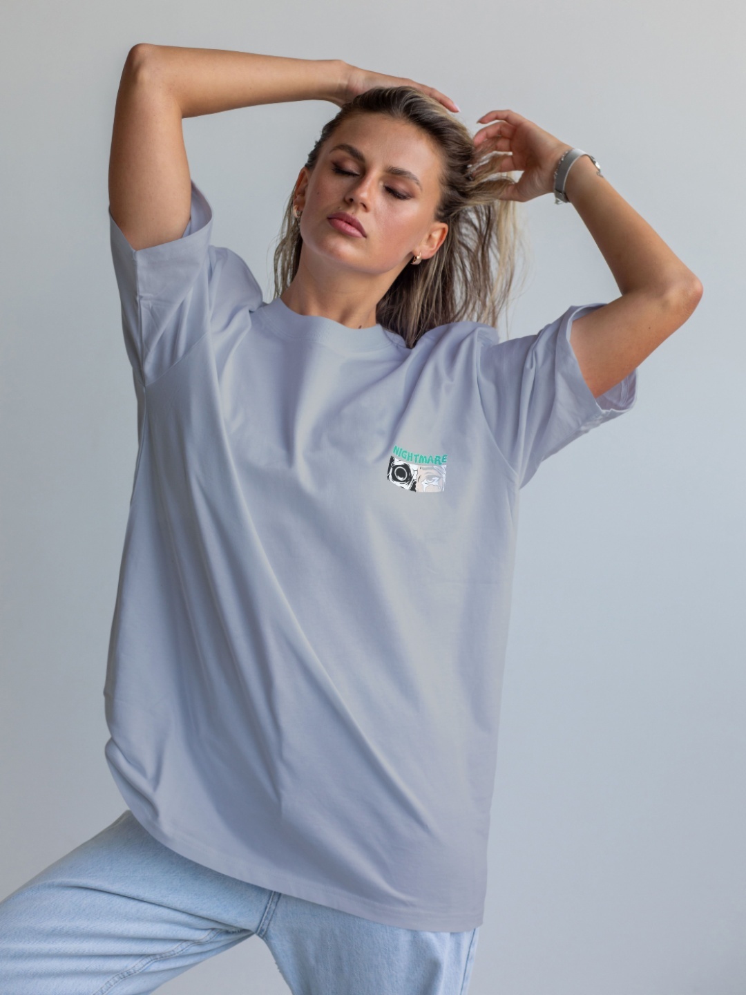 

Moda Rapido Women Applique T-shirt, Grey