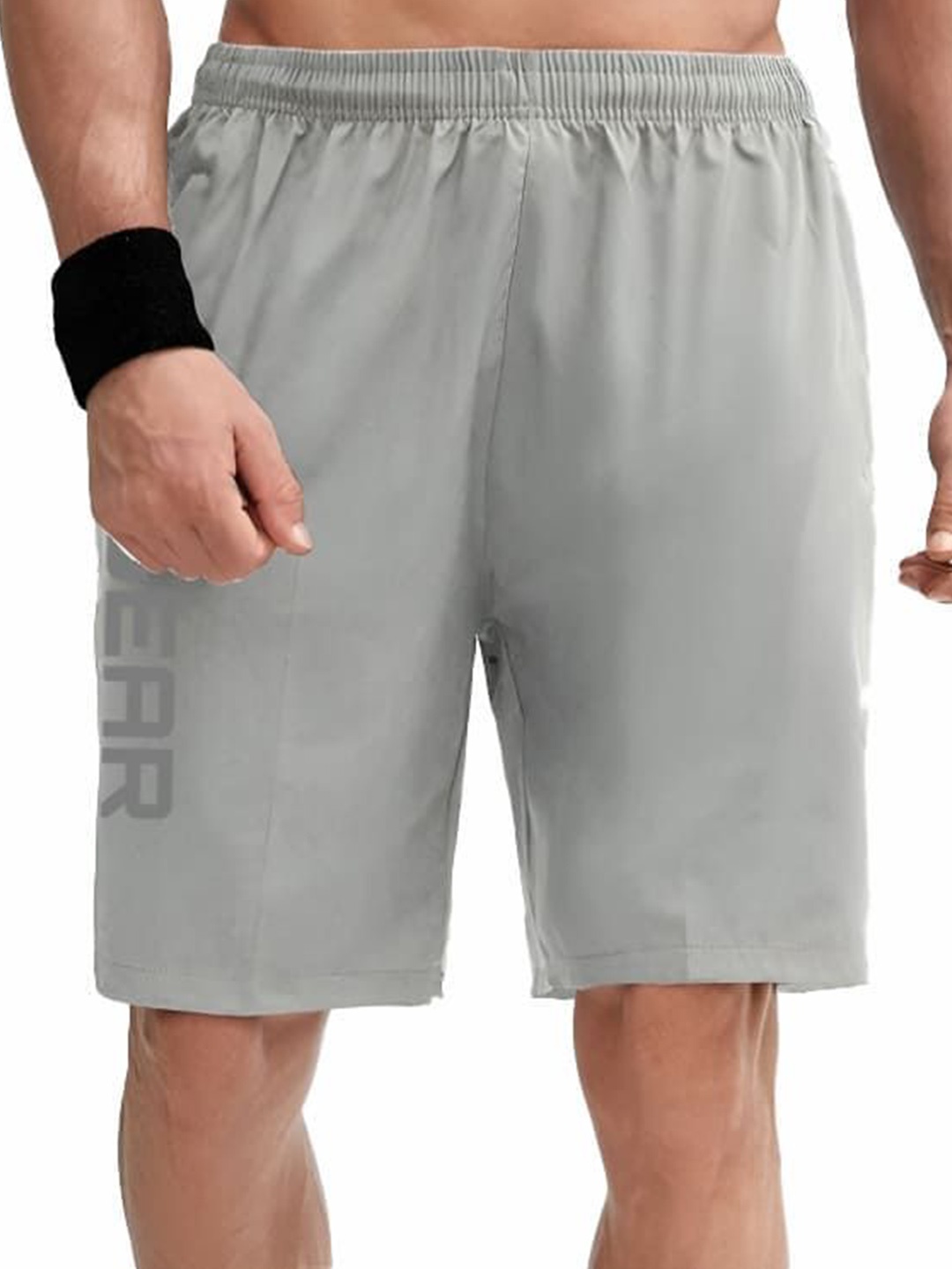 

3Colors Men Low-Rise Running Sports Shorts, Grey
