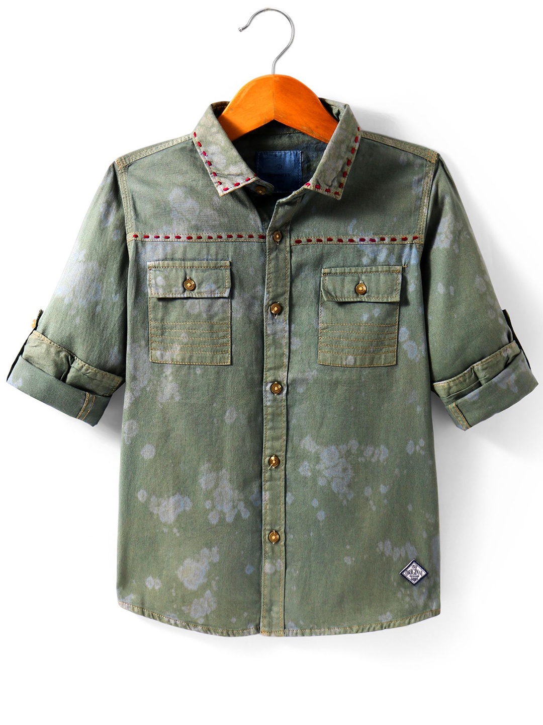 

Infinity Boys Opaque Casual Shirt, Olive
