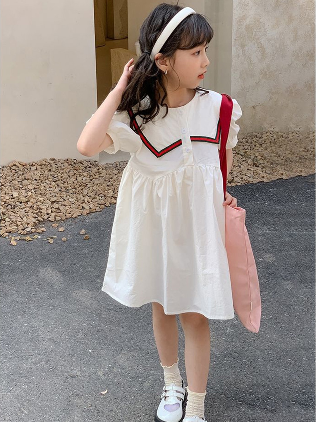 

LULU & SKY A-Line Dress, White
