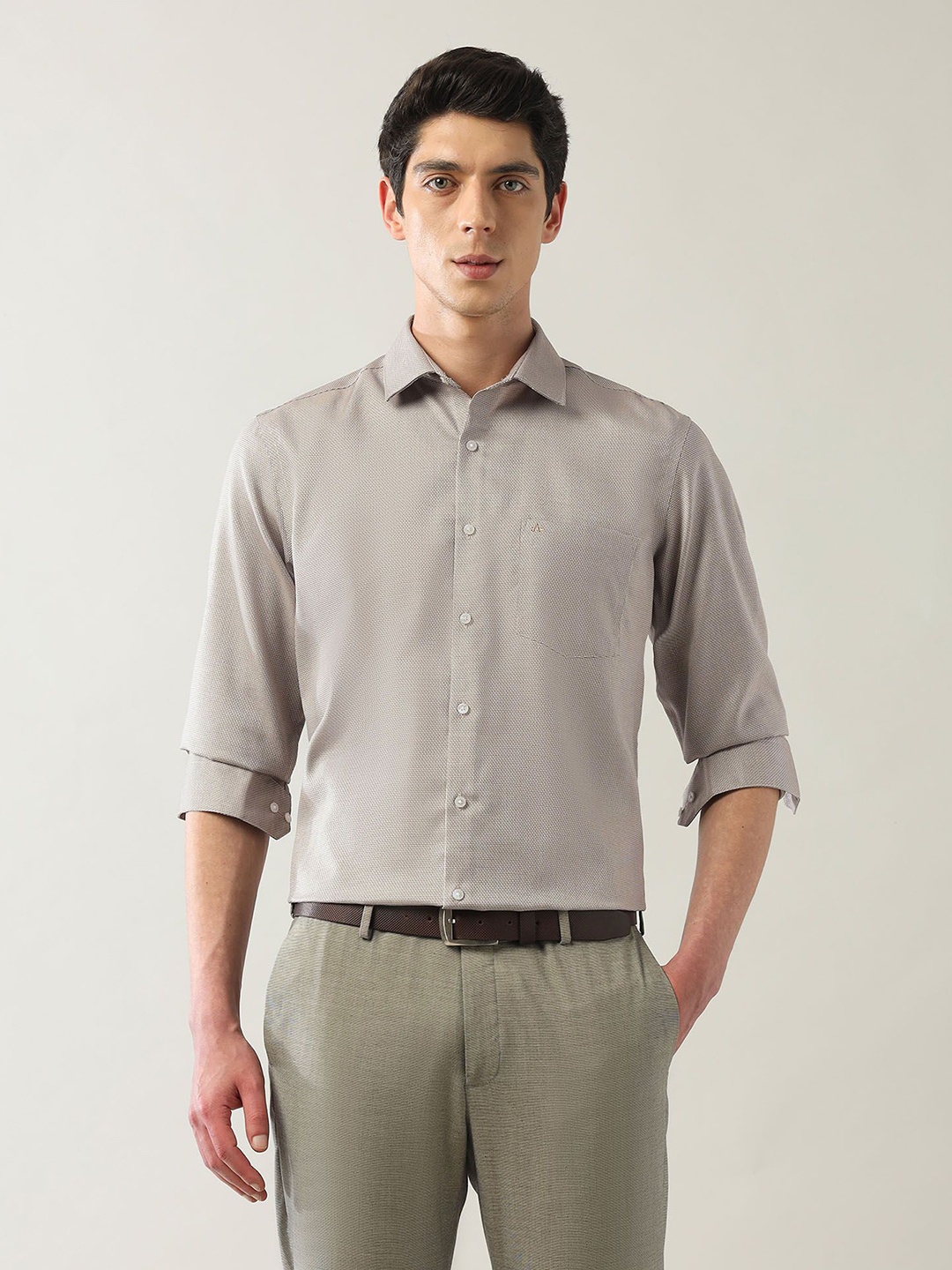 

Arrow Men Classic Opaque Formal Shirt, Brown