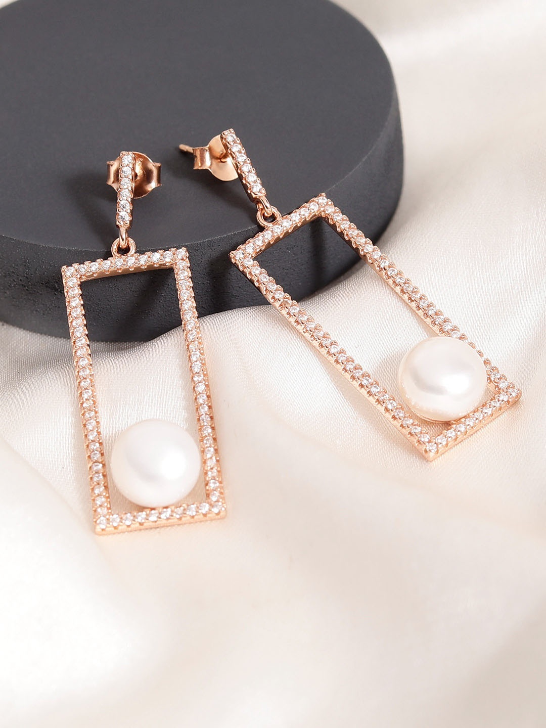 

DIAVO Contemporary Drop Earrings, Copper